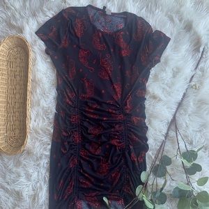 Bodycon H&M Divided black and red tiger mini dress adjustable